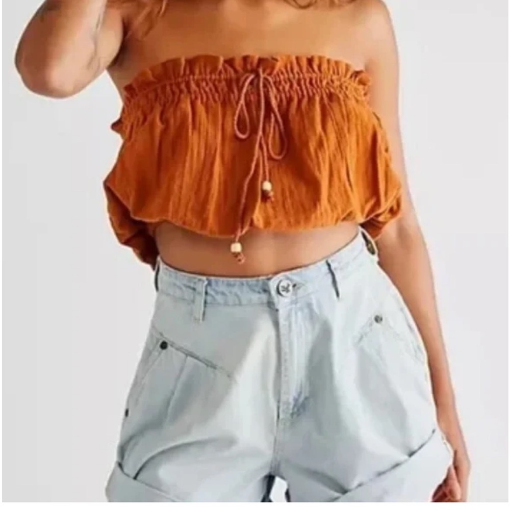 Free People Ettie Endless Summer Turquoise boho tube top